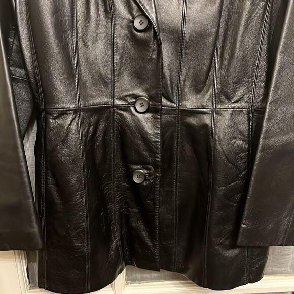 Leather Structured Jacket - Picture 4 of 14